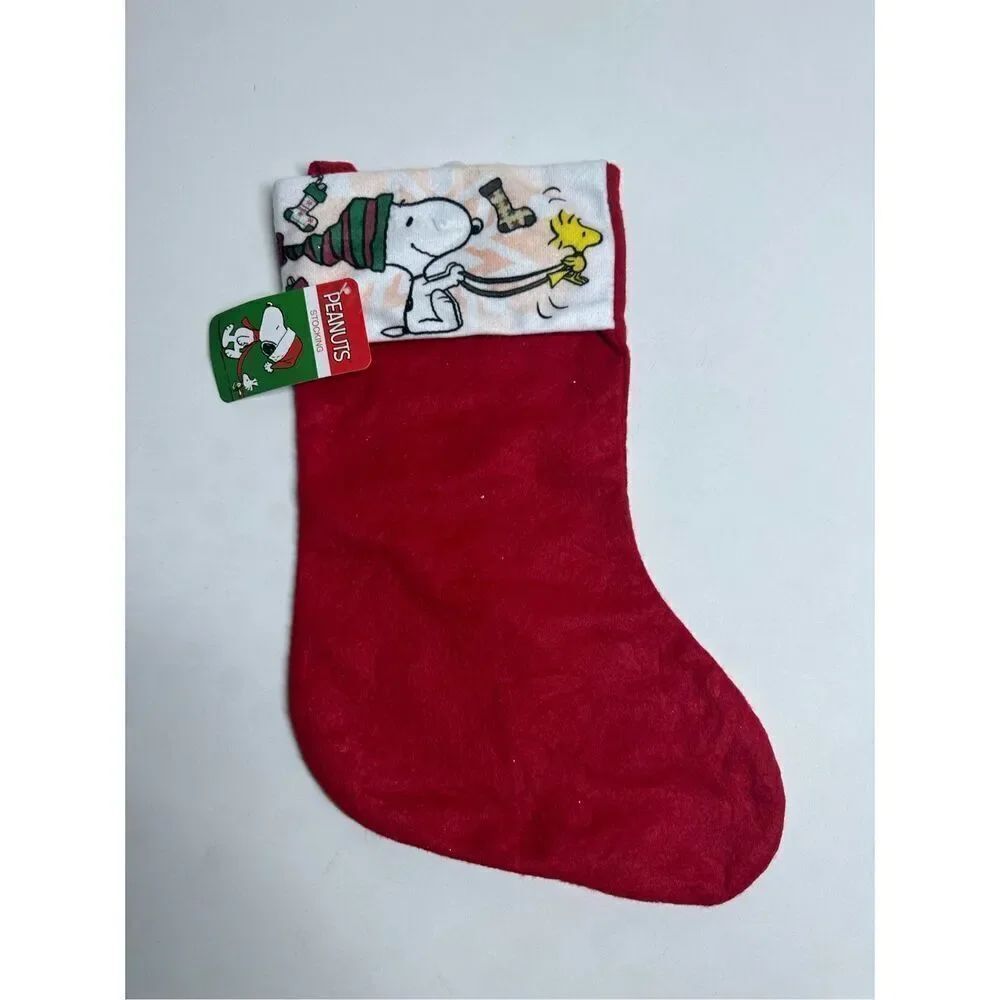 NWT Peanuts Christmas Stocking Snoopy Woodstock